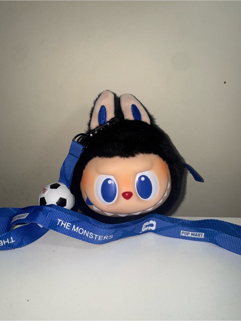 Pop Mart The Monsters Plush Keychain - Blue & Black
